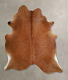 Solid Brown Cowhide Rug #A43785