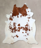 Brown and White Cowhide Rug #A43814