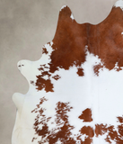 Brown and White Cowhide Rug #A43814