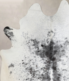 Salt and Pepper Black Cowhide Rug #A43851