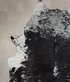 Salt and Pepper Black Cowhide Rug #A43857