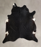 Solid Black Cowhide Rug #A43875