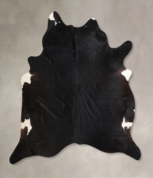 Solid Black Cowhide Rug #A43875