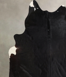Solid Black Cowhide Rug #A43875