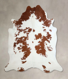 Brown and White Cowhide Rug #A43879