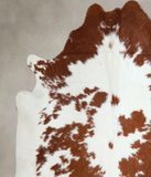 Brown and White Cowhide Rug #A43879