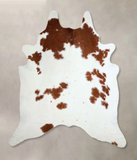 Brown and White Cowhide Rug #A43880