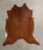 Solid Brown Cowhide Rug #A43894