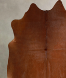 Solid Brown Cowhide Rug #A43894