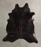 Solid Black Cowhide Rug #A43913