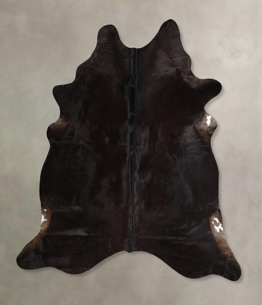 Solid Black Cowhide Rug #A43913