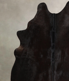 Solid Black Cowhide Rug #A43913