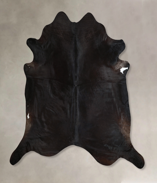 Solid Black Cowhide Rug #A43916