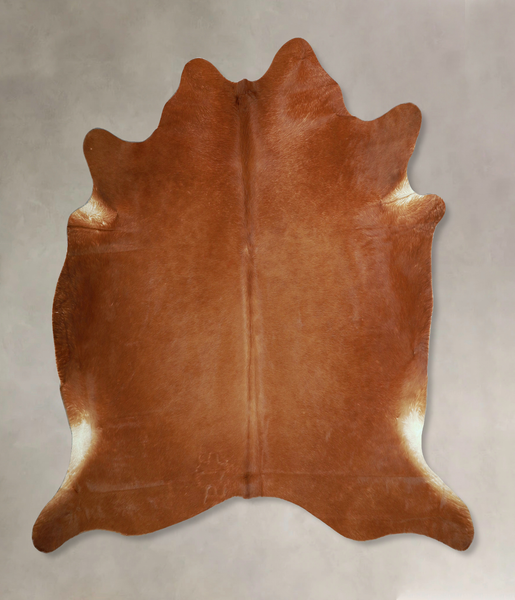 Solid Brown Cowhide Rug #A43920