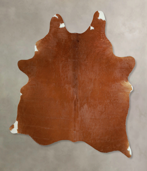 Solid Brown Cowhide Rug #A43930