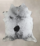 Salt and Pepper Black Cowhide Rug #A43937