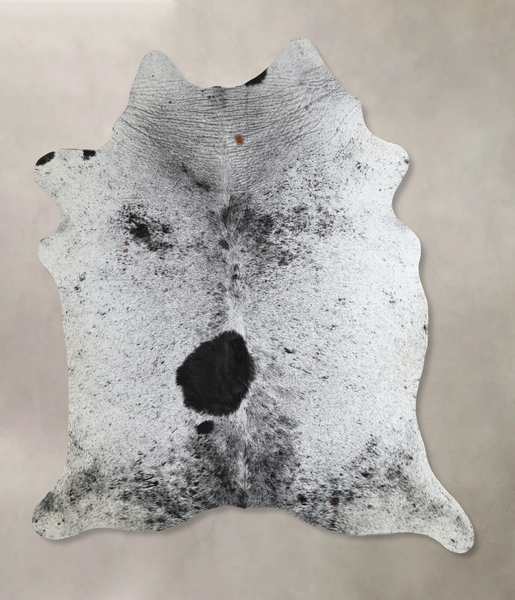Salt and Pepper Black Cowhide Rug #A43937