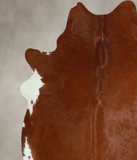 Solid Brown Cowhide Rug #A43950