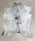 Salt and Pepper Black Cowhide Rug #A43957