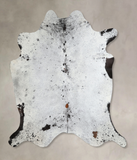 Salt and Pepper Black Cowhide Rug #A44020