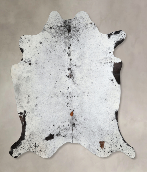 Salt and Pepper Black Cowhide Rug #A44020