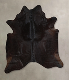 Solid Black Cowhide Rug #A44036