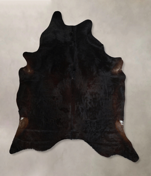 Solid Black Cowhide Rug #A44041