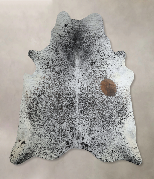 Salt and Pepper Black Cowhide Rug #A44065
