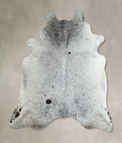Salt and Pepper Black Cowhide Rug #A44104
