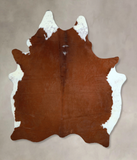 Brown and White Regular Cowhide Rug #A44114