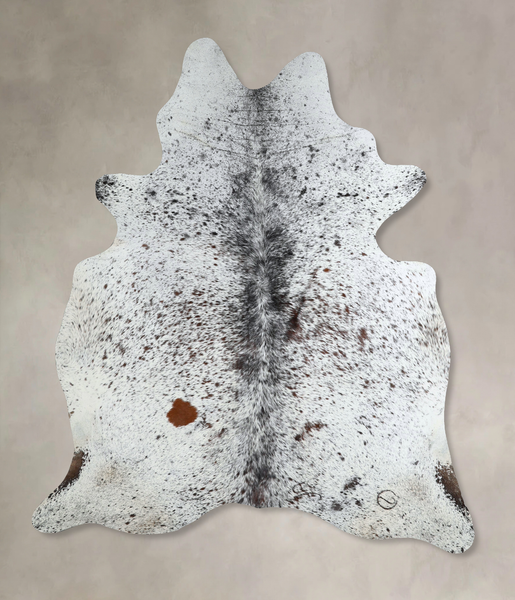 Salt and Pepper Black Cowhide Rug #A44153