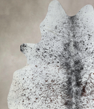 Salt and Pepper Black Cowhide Rug #A44153