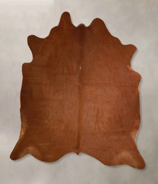 Solid Brown Cowhide Rug #A44265