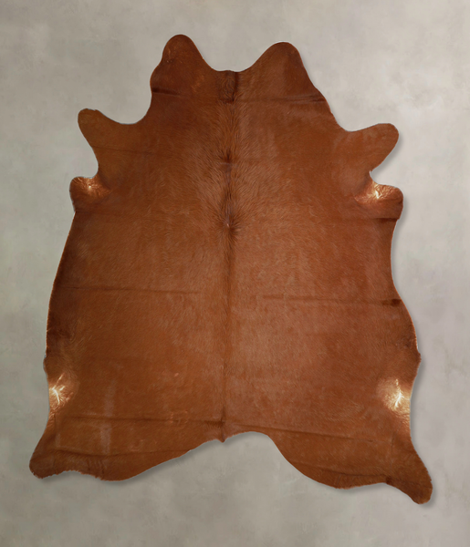 Solid Brown Cowhide Rug #A44267