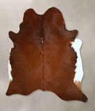 Brown and White Regular Cowhide Rug #A44270