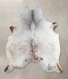 Salt and Pepper Brown Cowhide Rug #A44329
