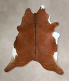 Brown and White Regular Cowhide Rug #A44339