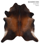 Brown with Red Cowhide Rug #A4439
