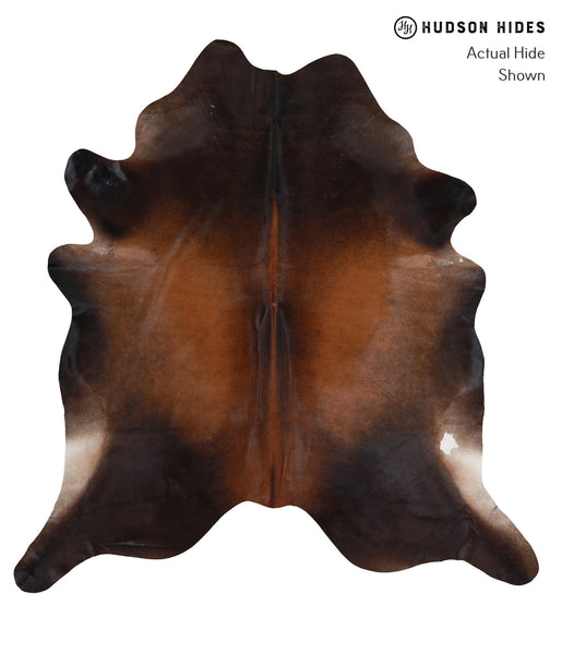 Brown with Red Cowhide Rug #A4439