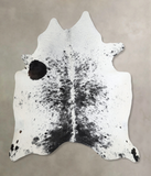 Salt and Pepper Black Cowhide Rug #A44435