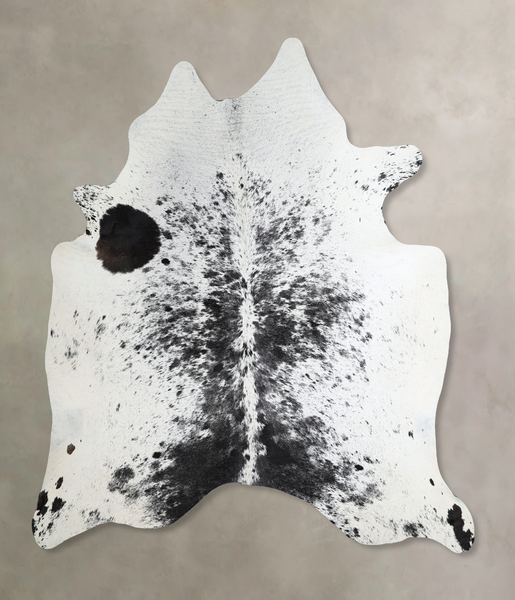 Salt and Pepper Black Cowhide Rug #A44435