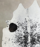 Salt and Pepper Black Cowhide Rug #A44435