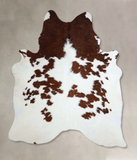 Brown and White Cowhide Rug #A44453