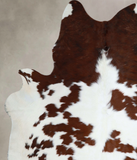 Brown and White Cowhide Rug #A44453