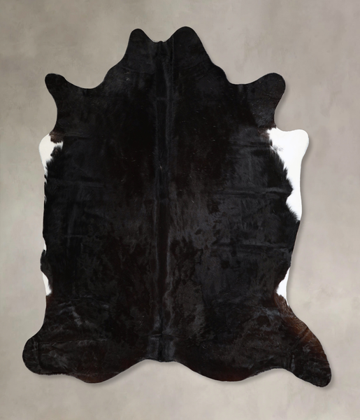 Solid Black Cowhide Rug #A44489