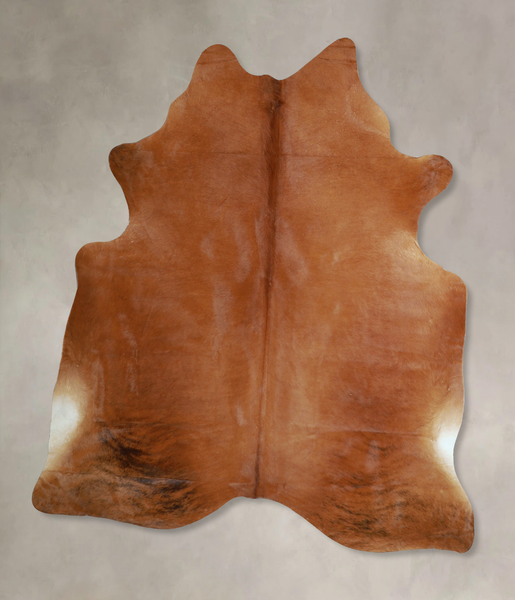 Solid Brown Cowhide Rug #A44499