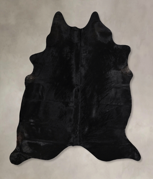 Solid Black Cowhide Rug #A44505