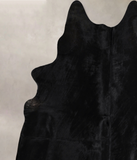 Solid Black Cowhide Rug #A44505
