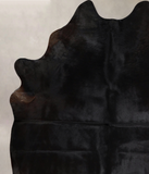 Solid Black Cowhide Rug #A44506