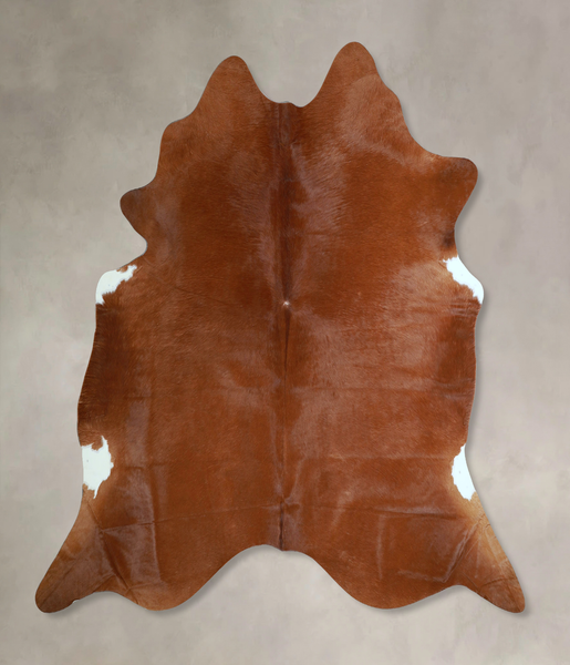 Solid Brown Cowhide Rug #A44522